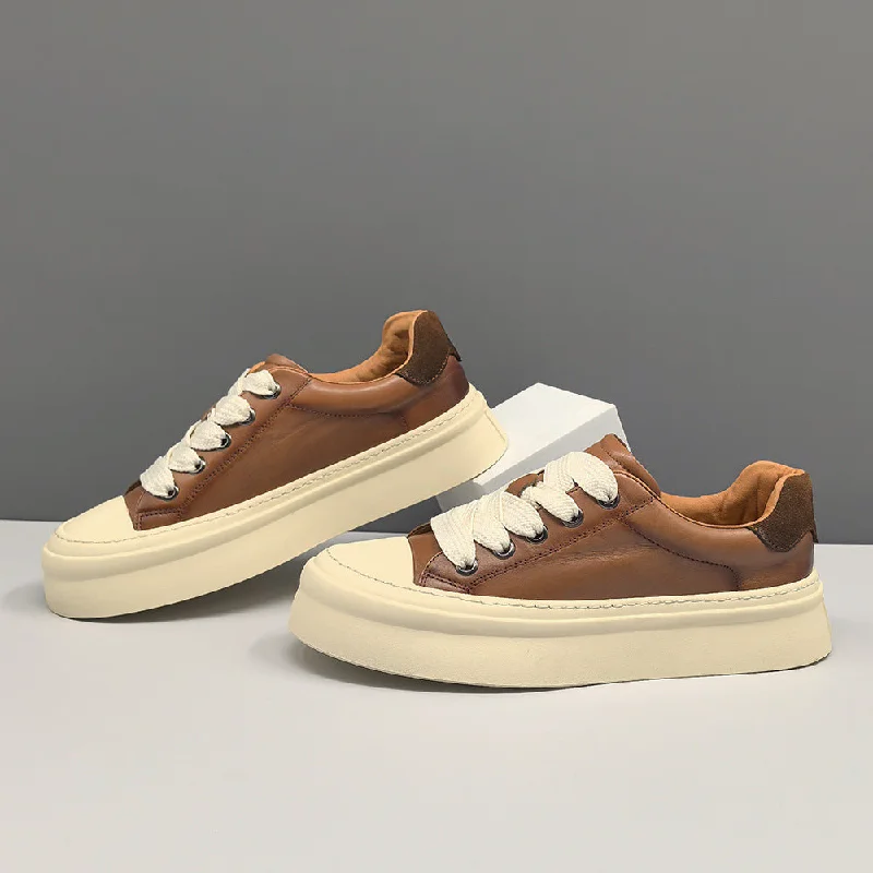 Men's casual shoes with a flexible rubber outsoleMen Fashion Leather Minimalism Flat Casual Shoes Men's casual shoes with a flexible rubber outsoleMen Fashion Leather Minimalism Flat Casual Shoes