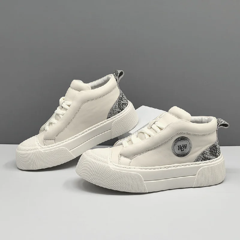 Men's casual shoes with a rubber toe cap for protectionMen Fashion Minimalism Leather Flat Casual Shoes
