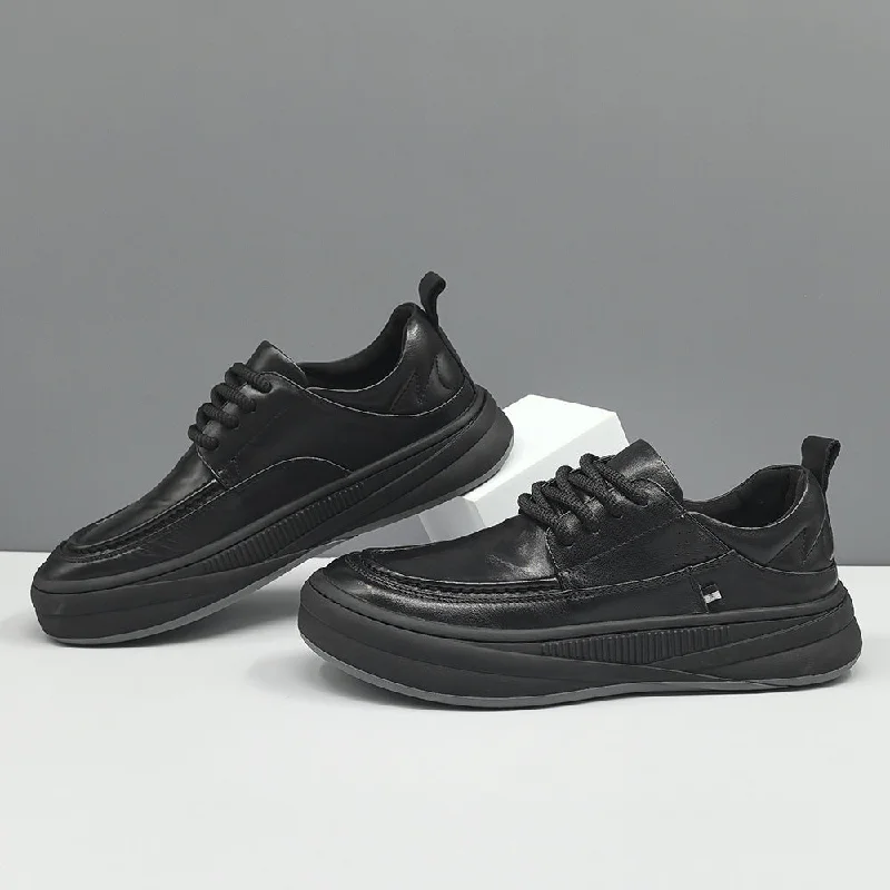 Men's casual shoes with a sporty look and feelMen Minimalism Solid Flat Casual Leather Shoes Men's casual shoes with a sporty look and feelMen Minimalism Solid Flat Casual Leather Shoes