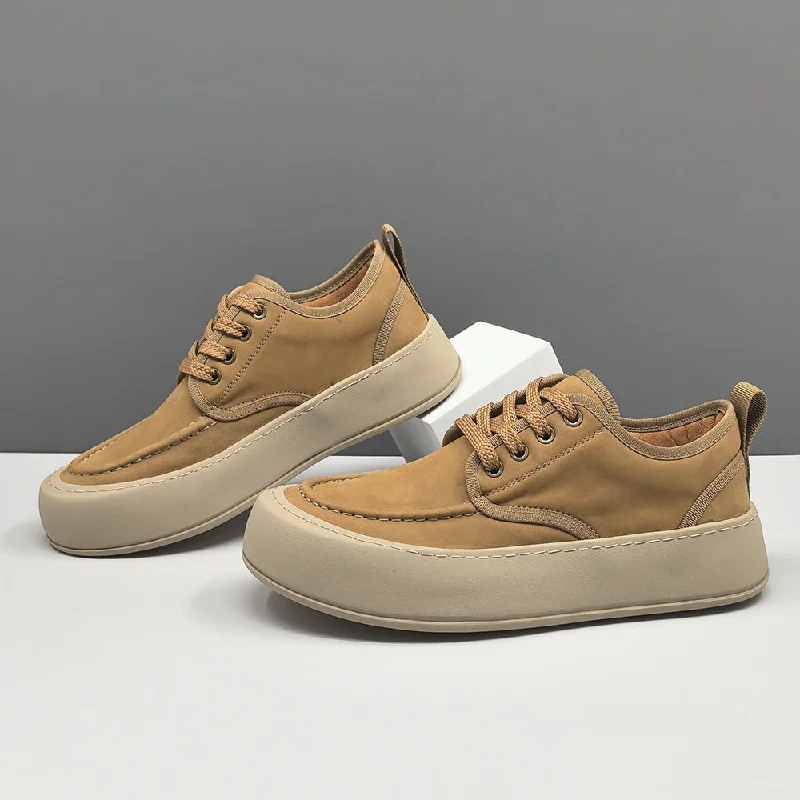 Men's casual shoes with a geometric patternMen Minimalism Solid Quilted Leather Flat Casual Shoes