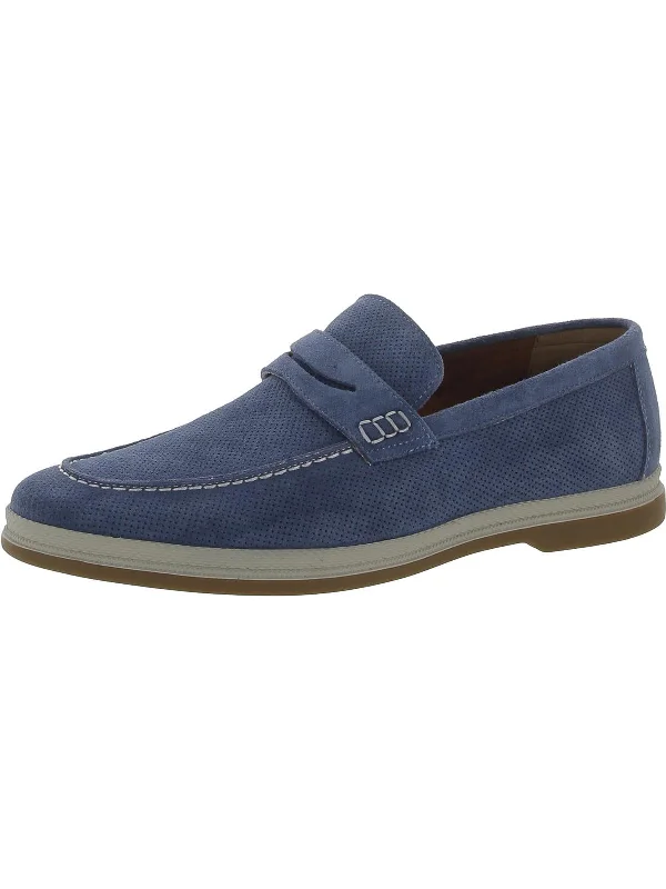 Men's formal shoes in a black or brown leatherMenahan Mens Slip On Laceless Loafers