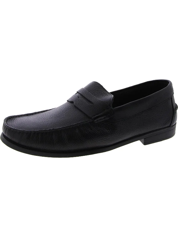 Mens Leather Slip-On Loafers