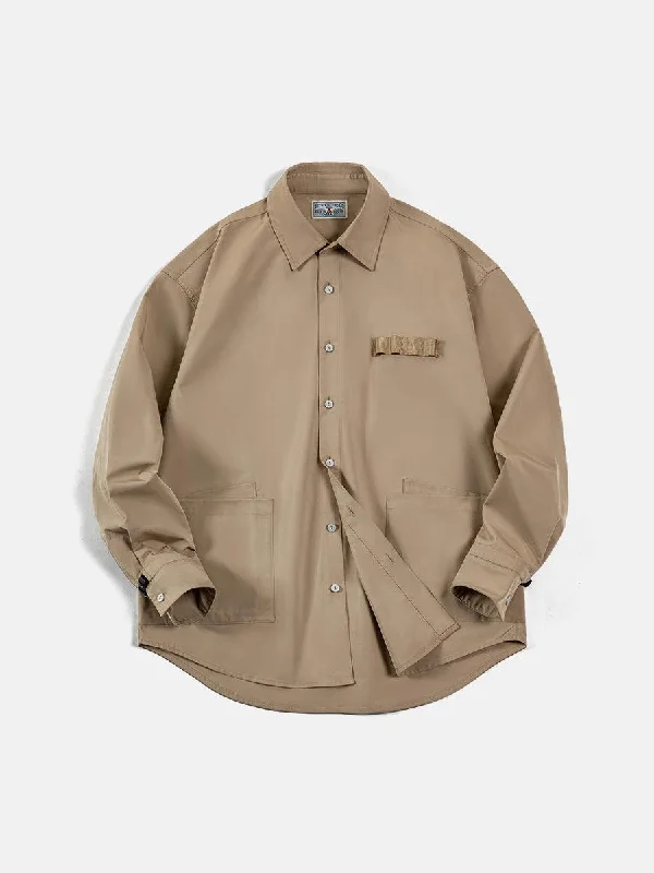 Men's formal shoes with a low - heeled designMilitary Shirt