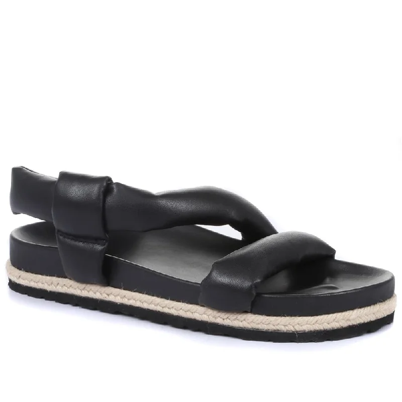 Men's casual shoes with a sporty look and feelMount Hope Leather Flatform Sandals - MOUNTHOPE / 319 936
