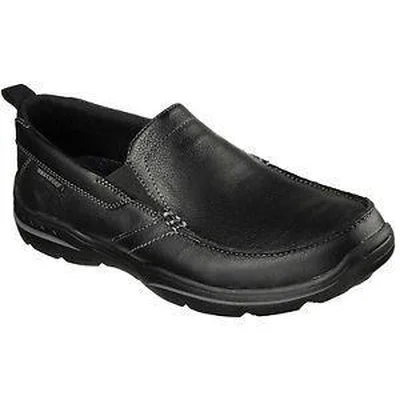 Men's casual shoes with a metallic trimSKECHERS HARPER FORDE RELAXED FIT MENS CASUAL SHOES 64858 BLK Men's casual shoes with a metallic trimSKECHERS HARPER FORDE RELAXED FIT MENS CASUAL SHOES 64858 BLK