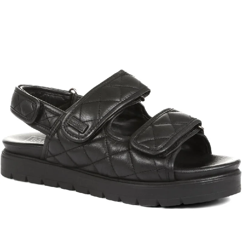 Men's casual shoes with a floral print for a unique styleParis Leather Platform Sandals - BARBR35512 / 321 401