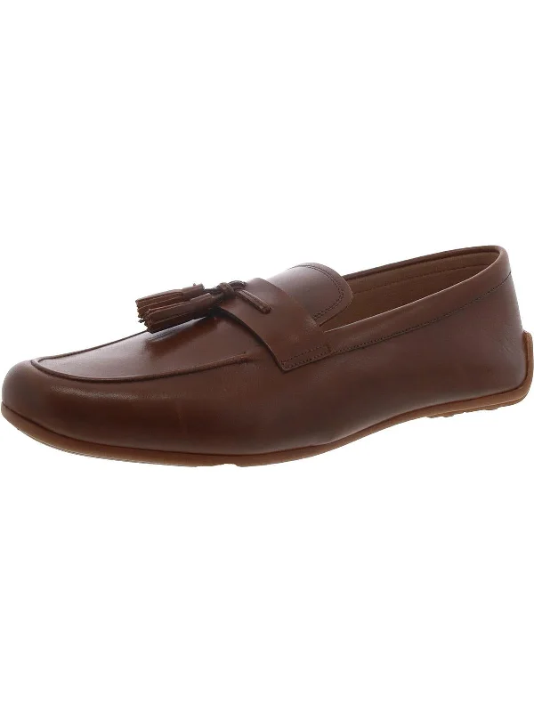 Men's formal shoes with a leather sole and heelReazor Tassell Mens Leather Slip-On Loafers Men's formal shoes with a leather sole and heelReazor Tassell Mens Leather Slip-On Loafers