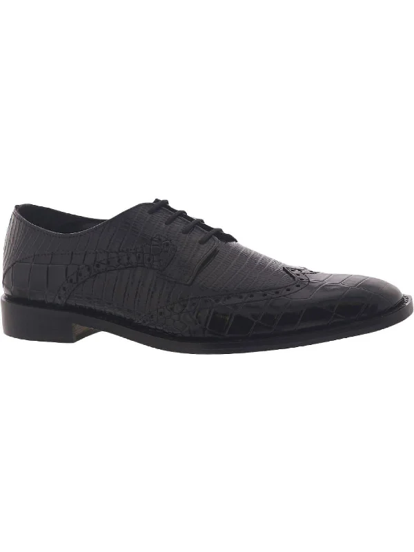Men's formal shoes with a narrow toe boxRolando Mens Leather Lace-Up Derby Shoes
