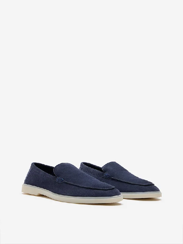 Suede men's casual shoes in earthy tonesSOLEPLAY Navy Suede Slip-On Shoes