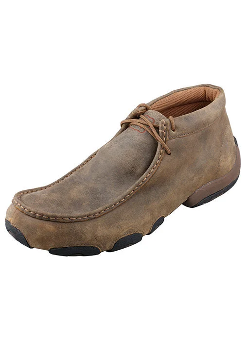 Leather men's casual shoes with a scuffed finishTwisted X Original Driving Moc
