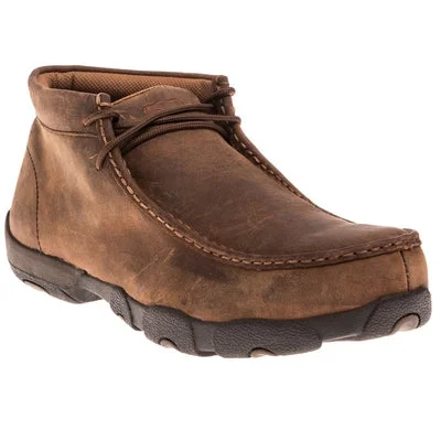 Men's casual shoes with a geometric patternTwisted X Men's Peanut Brown Steel Toe MET Guard Driving Mocs MDMSM01